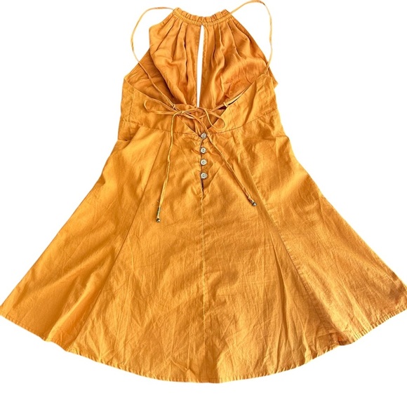 RARE Free People | Rust Halter Open Back Mini Dress - Picture 3 of 8